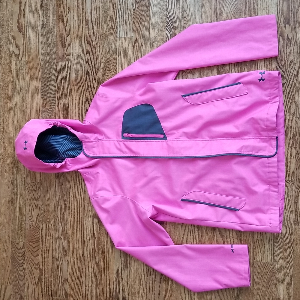(L) Under Armour Youth Girl Coldgear Infrared Outdoor Hooded Jacket Winter Fall